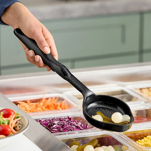 Vollrath 5293420 6 oz. High Heat Perforated Oval Nylon Spoodle® Portion Spoon