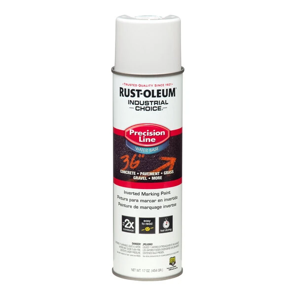 Rust-Oleum Industrial Choice M1800 17 oz. White Water-Based Precision Line Marking Paint 203039 - 12/Case