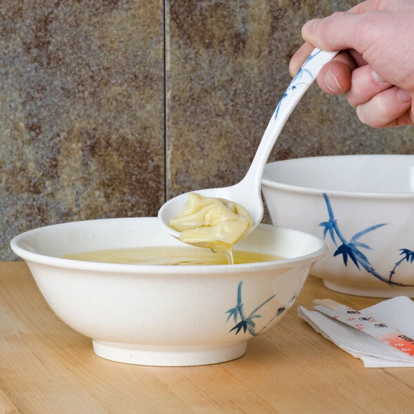 Thunder Group 7001BB Blue Bamboo 1 oz. Melamine Soup Ladle - 60/Case