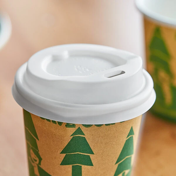 EcoChoice 4 oz. Translucent Compostable Paper Hot Cup Lid - 1,000/Case