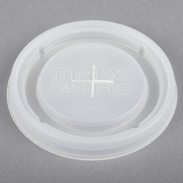 Dinex DX5600ST8714 Translucent Disposable Lid with Straw Slot for Dinex DXFT607 6 oz. Clear Fenwick SAN Tumbler - 1,000/Case
