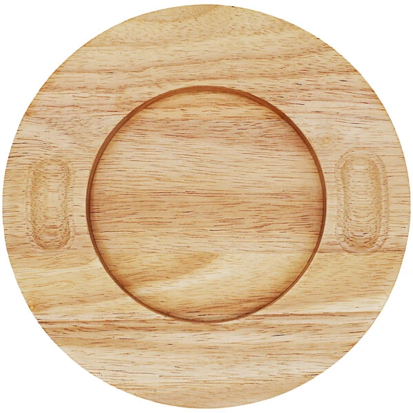 Arcoroc 10" Round Rubberwood Underliner by Arc Cardinal FN976 - 6/Case