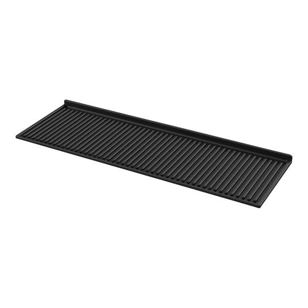 Borray Manufacturer Inc. 48" x 15 1/2" x 2 1/2" Black ABS Meat Shelf Liner - 6/Case
