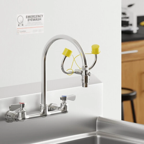 Bradley Chrome-Plated Brass Universal Faucet Mount Eyewash S19-200B