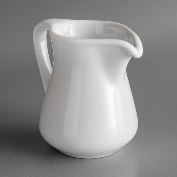 Sant' Andrea Royale by 1880 Hospitality R4220000802 4 oz. Bright White Porcelain Creamer - 36/Case