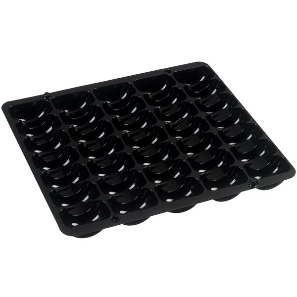 Solia PP10023 Black Thermoformed Frame for 35 Macarons - 150/Case