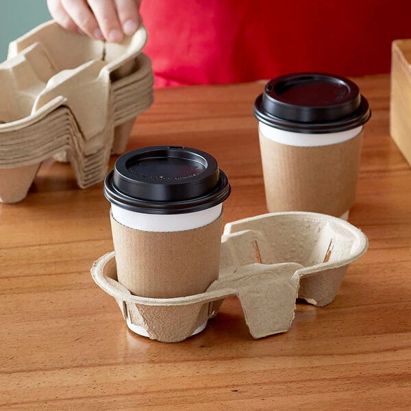 Choice Pulp Fiber 2 Cup Carrier - 75/Pack