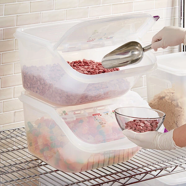 Araven 09145 ColorClip 4 Gallon / 64 Cup Polypropylene Light-Duty Shelf Ingredient Bin
