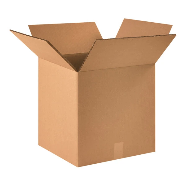 Lavex 16" x 16" x 16" Kraft Heavy-Duty 48 ECT Corrugated Double-Walled RSC Shipping Box - 15/Case