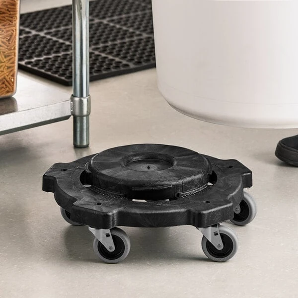 Lavex Commercial Round Trash Can Dolly