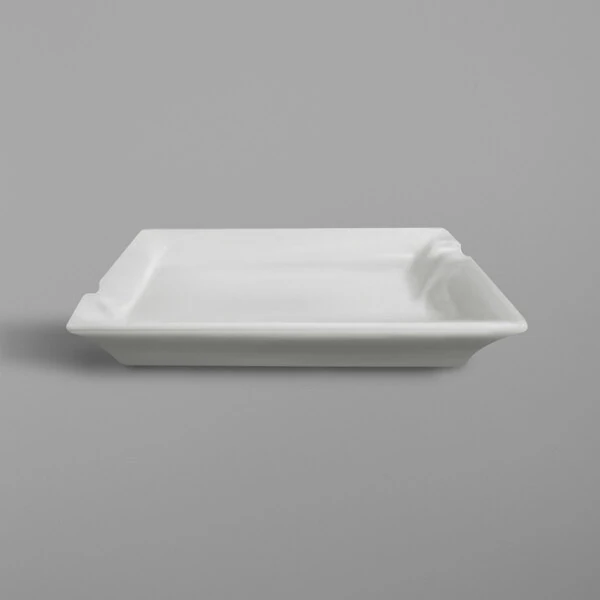 RAK Porcelain Banquet Ivory Porcelain Rectangular Ashtray - 6/Case