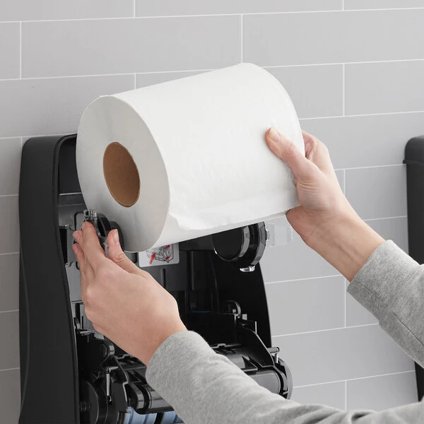 Lavex Select 1-Ply White Paper Towel Roll, 665 Feet / Roll - 6/Case