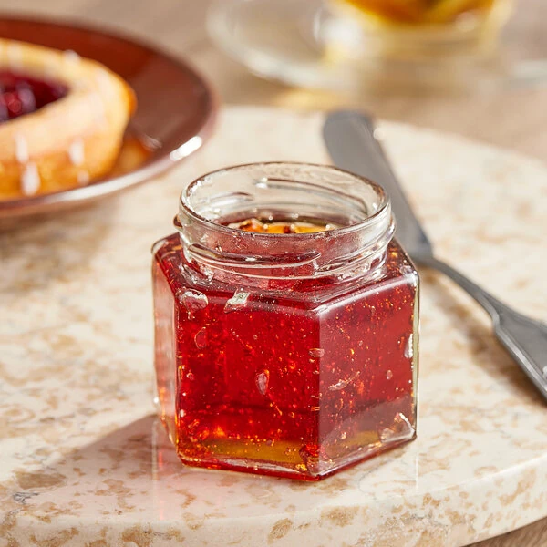 4 oz. Hex Glass Jar - 12/Case