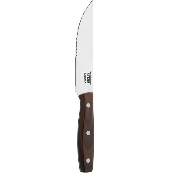 Amefa 705000B000315 Porterhouse 9 1/16" High Carbon Stainless Steel Steak Knife - 12/Case