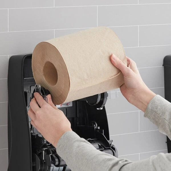 Lavex Select 1-Ply Natural Kraft Paper Towel Roll, 665 Feet / Roll - 6/Case