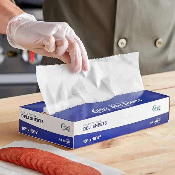 Choice 10" x 10 3/4" Customizable Interfolded Deli Wrap Wax Paper - 6,000/Case