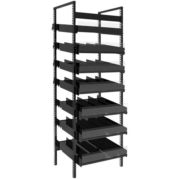 B-O-F Corporation VSBC-36X48-STARTER VersaRack 36" x 48" 4-Tier Beer Cave Gravity Flow Starter Shelving Unit with 28 Dividers