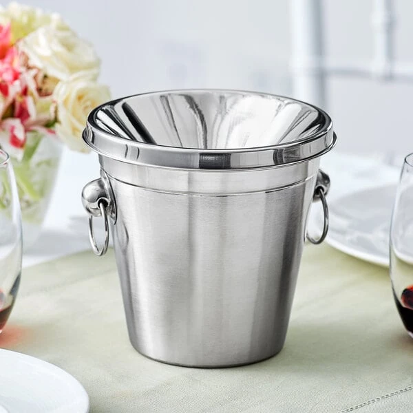 Acopa 1.5 Qt. Stainless Steel Wine Tasting Spittoon