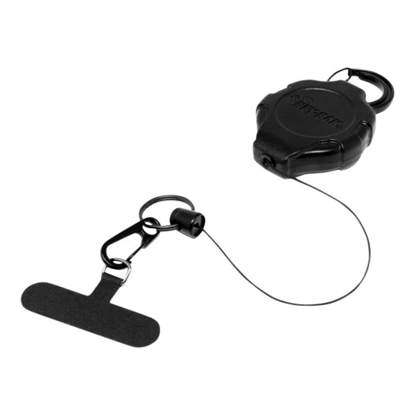 KEY-BAK Ratch-It SD Black Phone Tether with Carabiner and 36" Retractable Cord 0KR7-4A14