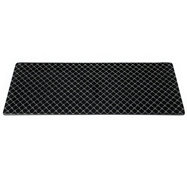 Rosseto Kalderon Zenit 31" x 12" Rectangular Black Glass Wide Riser Shelf