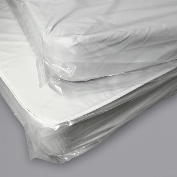 LK Packaging K50 40" x 10" x 90" Twin Mattress Bag with Vent Holes - 100/Roll