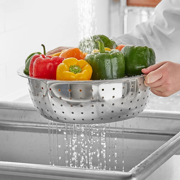 Choice 8 Qt. Stainless Steel Coarse Chinese Colander