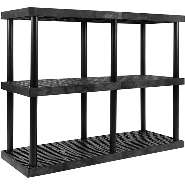 SPC Industrial DuraShelf 66" x 24" x 51" Plastic Grid Top 3-Shelf System S6624x3