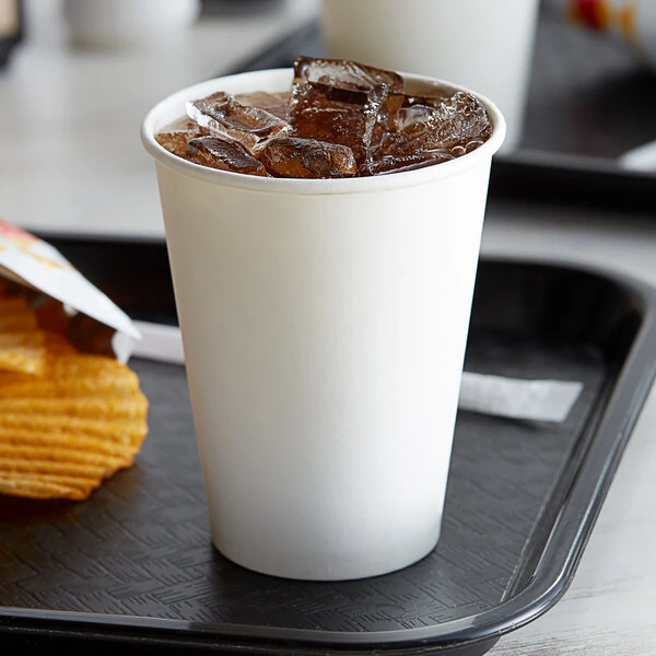 Choice 12 oz. White Poly Paper Cold Cup - 2,000/Case
