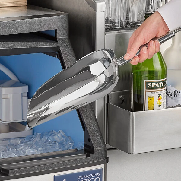 Choice 30 oz. Heavy Duty One-Piece Stainless Steel Scoop
