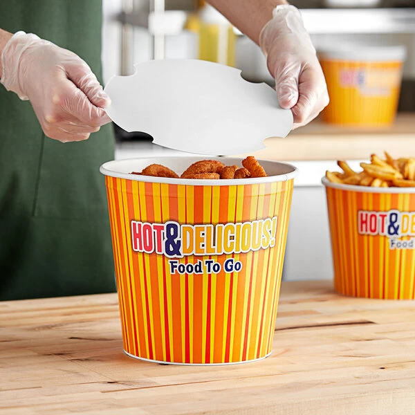 Choice 170 oz. Hot Food Bucket with Lid - 120/Case