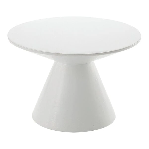 American Metalcraft Hampton Collection 9" White Round Sun-Bleached Mango Wood Pedestal