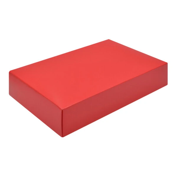 Simplex 9 3/8" x 6" x 2" 2-Piece 2 lb. Red Candy Box - 250/Case