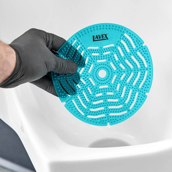 Lavex Ocean Breeze Scent Deodorized Gel Urinal Screen - 10/Pack