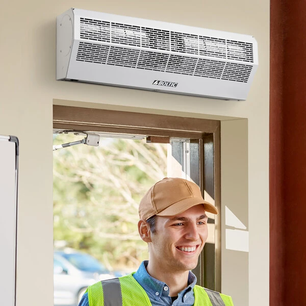Boltic 36" Powder Coat Air Curtain with Plunger Door Switch