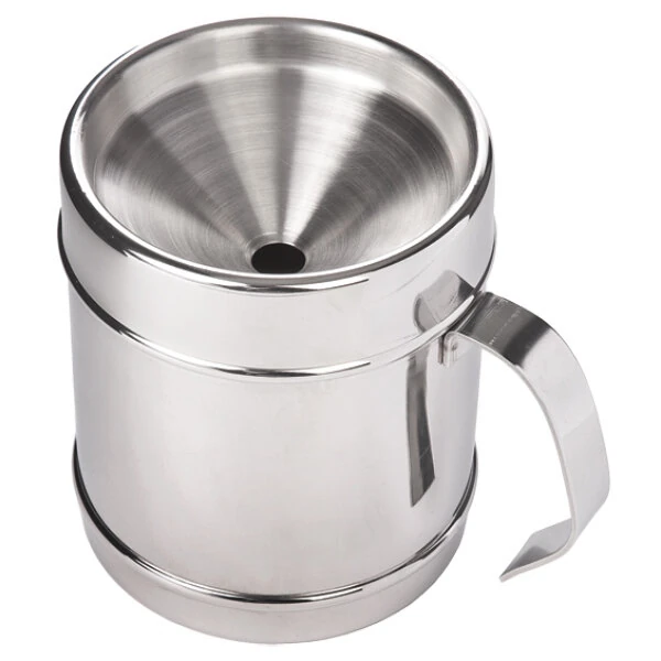 Franmara 9277 Customizable 30 oz. Polished Stainless Steel Continental Style Wine Tasting Personal Spittoon