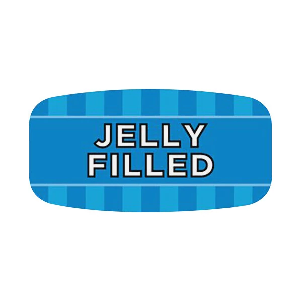 Bollin 5/8" x 1 1/4" Rectangular Permanent Jelly Filled Bakery Label - 1,000/Roll