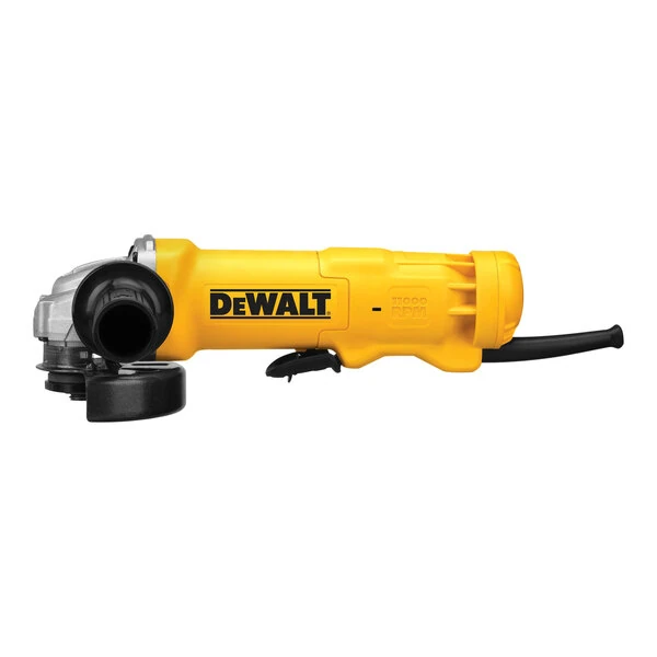 DeWalt 4 1/2" Small-Angle Grounded Paddle-Switch Grinder with One-Touch Guard, Wrench, and 2-Position Side Handle DWE402