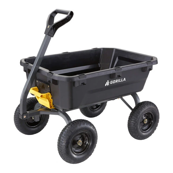 Gorilla 1,200 lb. Heavy-Duty Poly Yard Dump Cart GCG-7