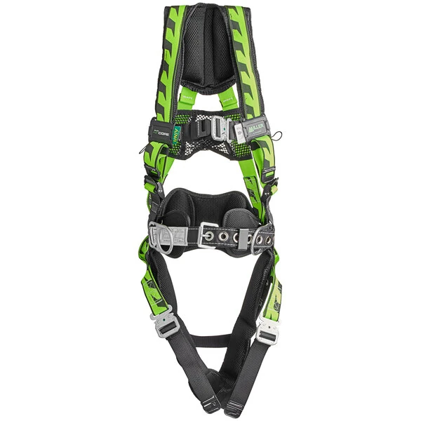 Honeywell Miller AirCore Universal Green Steel Full-Body Harness with Removable Belt AC-QC-BDP/UGN