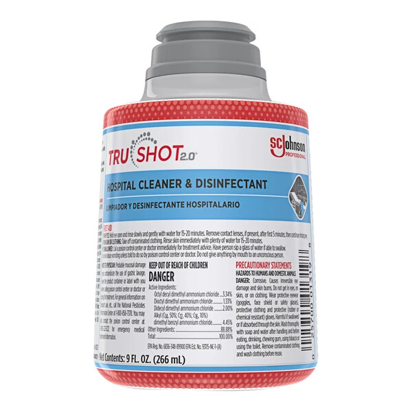 SC Johnson Professional® TruShot 2.0 379848 9 fl. oz. Hospital Cleaner and Disinfectant Cartridge - 4/Case