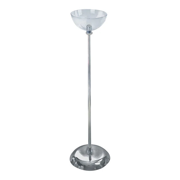 Azar Displays 8" Single Clear Polycarbonate Bowl Floor Display 700954