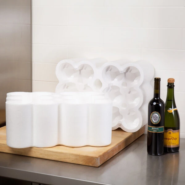 Polar Tech Safeway 12 Bottle White Top Load Insulated Foam Wine / Champagne Shipper - 27/Pallet