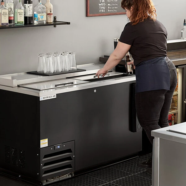 Beverage-Air DW49HC-B 50" Black Deep Well Bottle Cooler