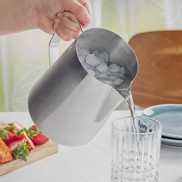 Choice 50 oz. Polished Stainless Steel Pitcher