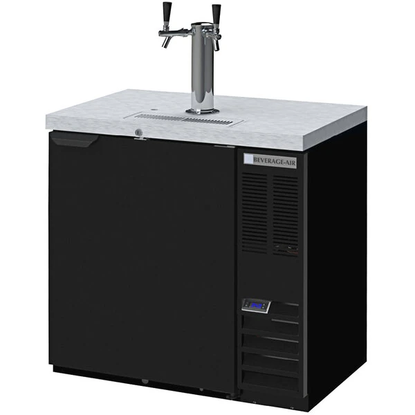 Beverage-Air DD36HC-1-B-079-WINE Triple Tap Kegerator Wine Dispenser - Black, (1) 1/2 Keg Capacity