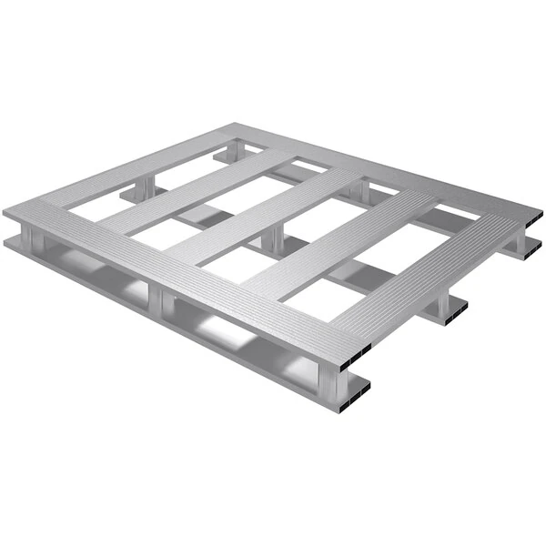Vestil AP-4048-SB 40" x 47 7/8" x 5 1/16" Aluminum Pallet with 6,000 lb. Capacity and Skid Bottom