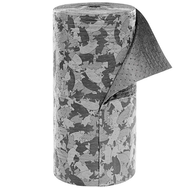 New Pig Ham-O MAT116 150' x 32" Gray Camouflage Absorbent Heavy Weight Mat Roll