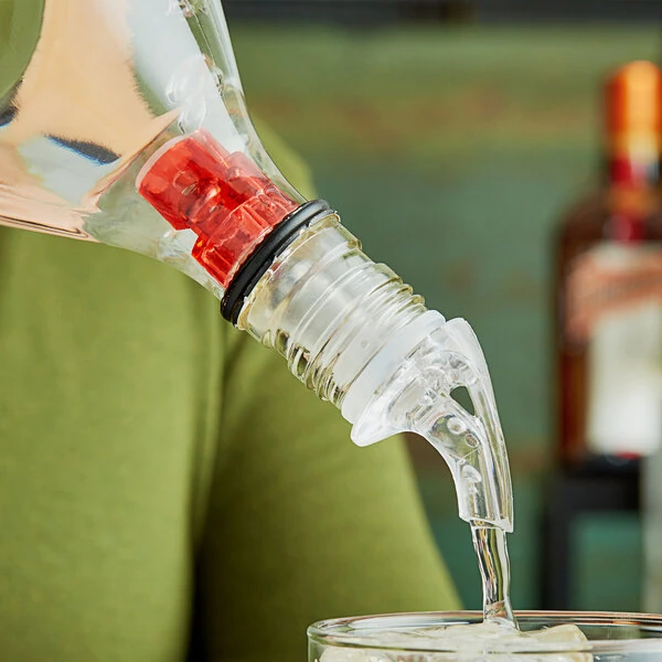 Choice 1 oz. 3-Ball Measured Liquor Pourer with No Collar - 12/Pack