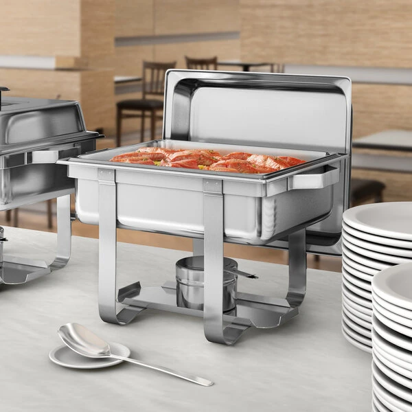 Choice Economy 4 Qt. Half Size Stainless Steel Chafer