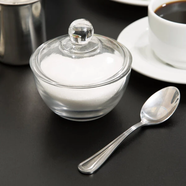 Anchor Hocking 64192B 8 oz. Glass Sugar Bowl with Lid - 4/Case